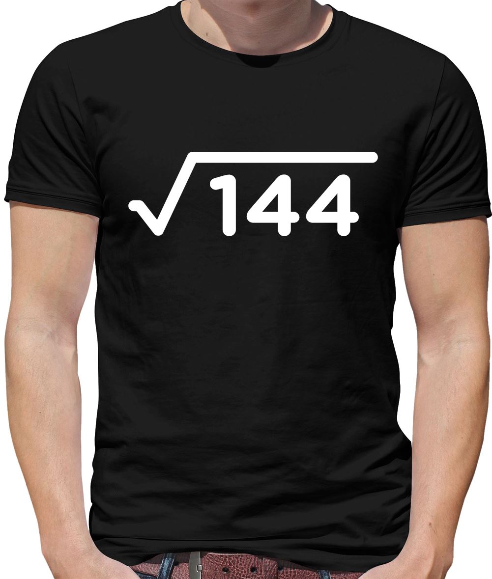 Square Root Birthday 12 Mens T Shirt 12th Birthday Age 12